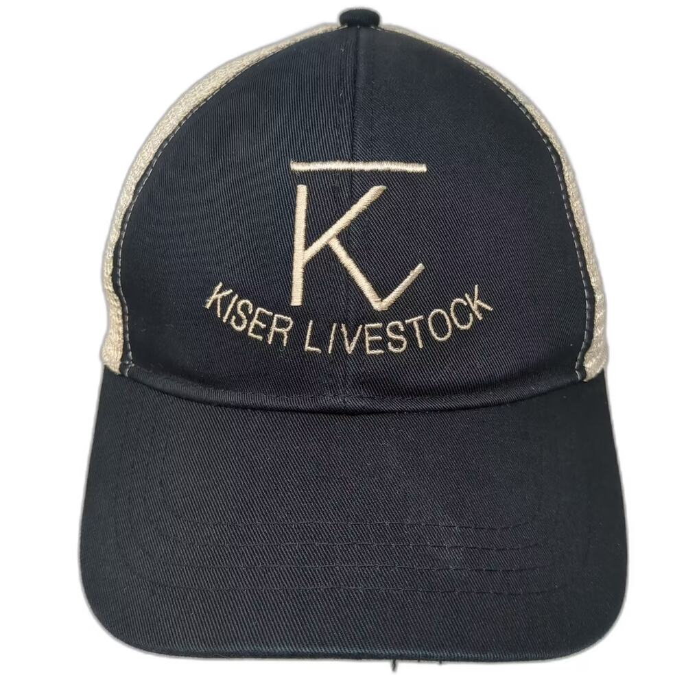 econscious Trucker Hat Black Beige OS Snapback Kiser Livestock Embroidered Hat